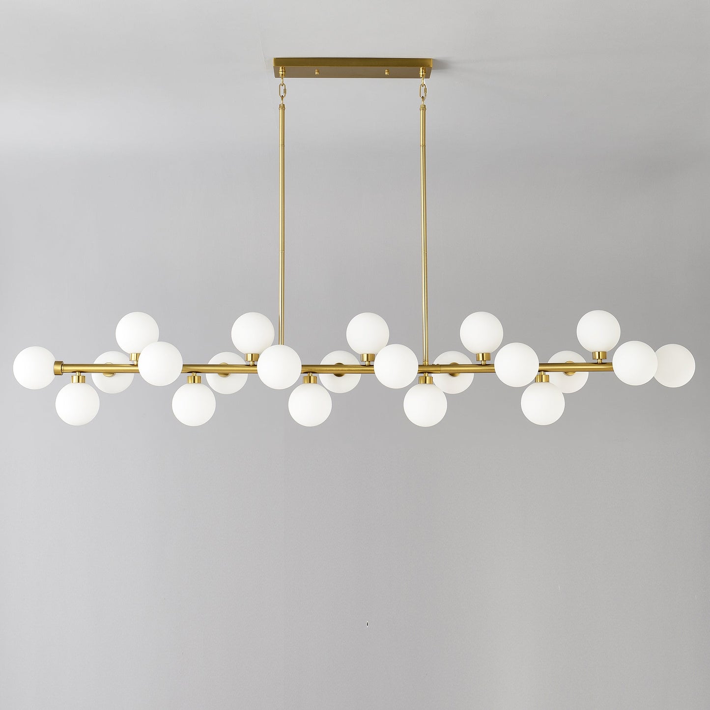 75.6'' Large Pendant Lamp with Opal Glass Shade in brass frame on Tampa Home & Garden Store