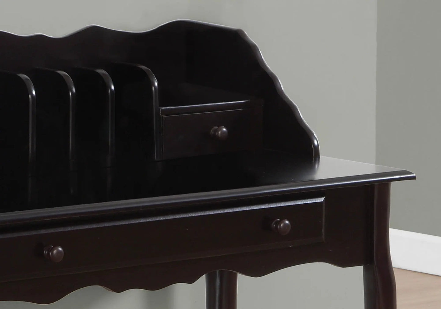 Computer desk dark espresso wood with storage drawer, traditional style Unique Piece Furniture on Tampa Home & Garden Store