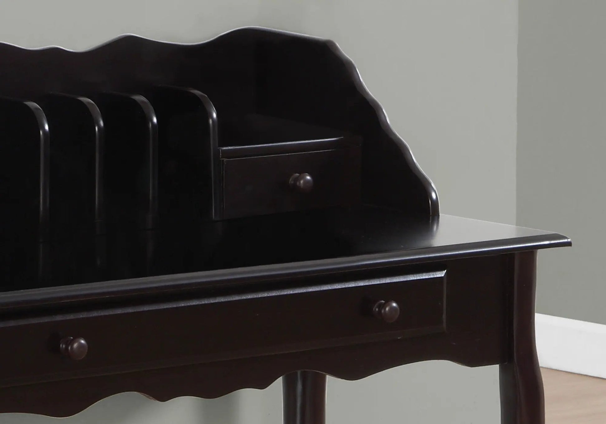 Computer desk dark espresso wood with storage drawer, traditional style Unique Piece Furniture on Tampa Home & Garden Store
