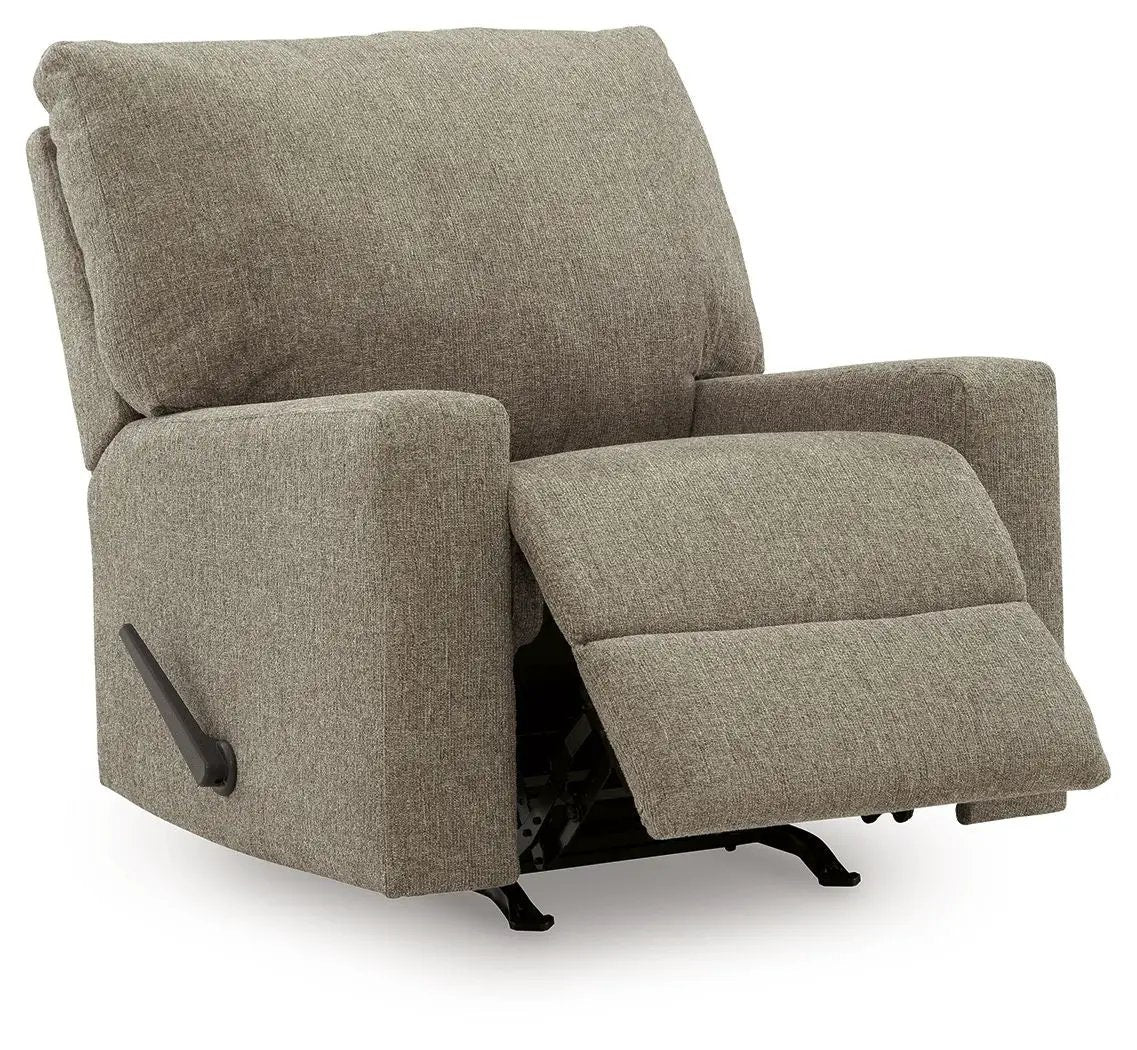 Newellen Rocker Recliner beige fabric upholstery by Unique Piece Furniture on Tampa Home & Garden Store