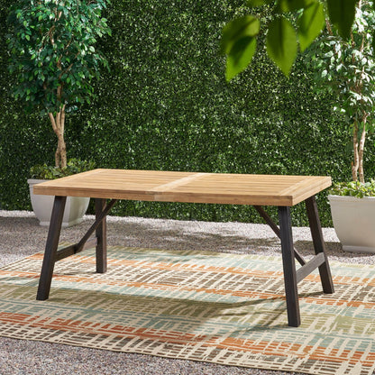 Outdoor Dining Set with Two Benches and a Table