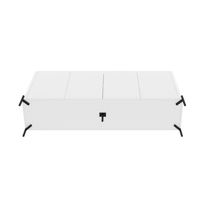 Abbey Sideboard with Adjustable Shelves in white finish, black metal legs by HouseOfZazla on Tampa Home & Garden Store