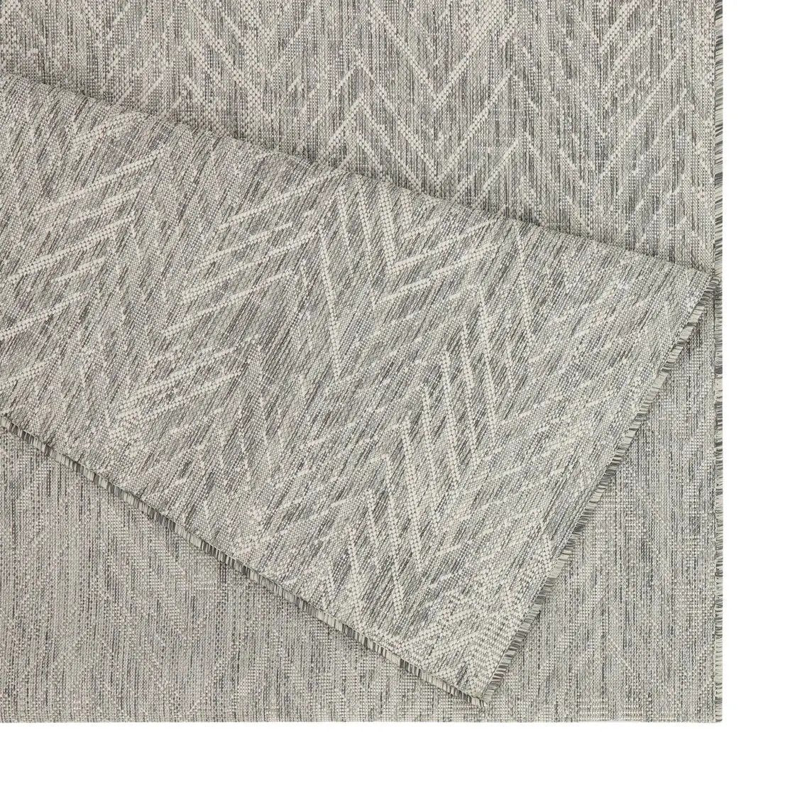Sunshine runner rug 2'7" x 7'3", polypropylene, grey/beige textured geometric pattern on Tampa Home & Garden Store