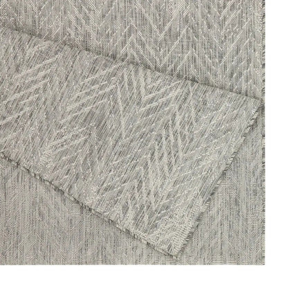 Sunshine runner rug 2'7" x 7'3", polypropylene, grey/beige textured geometric pattern on Tampa Home & Garden Store