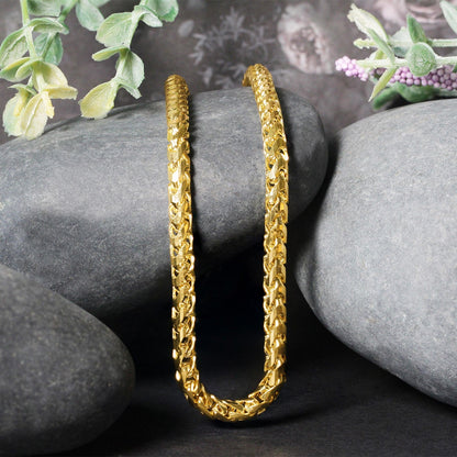 4.6mm 14k yellow gold diamond-cut round Franco chain necklace on Tampa Home & Garden Store