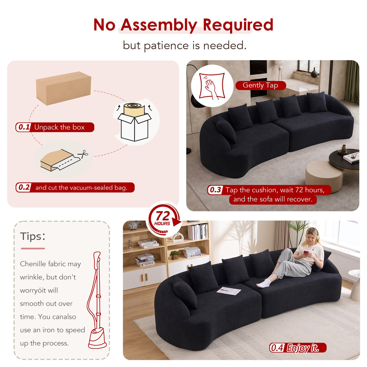 Compression Sponge And Polyester Living Sofa
