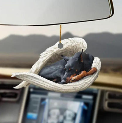 Car Pendant Sleeping Dog Angel Decor Hanging