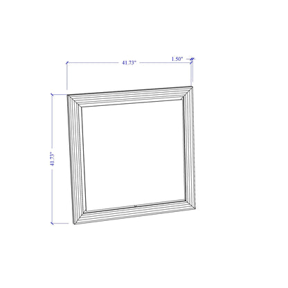 Smooth Mirror with LED Lighting by HouseOfZazla, high gloss white wall mirror 41.73 in. on Tampa Home & Garden Store