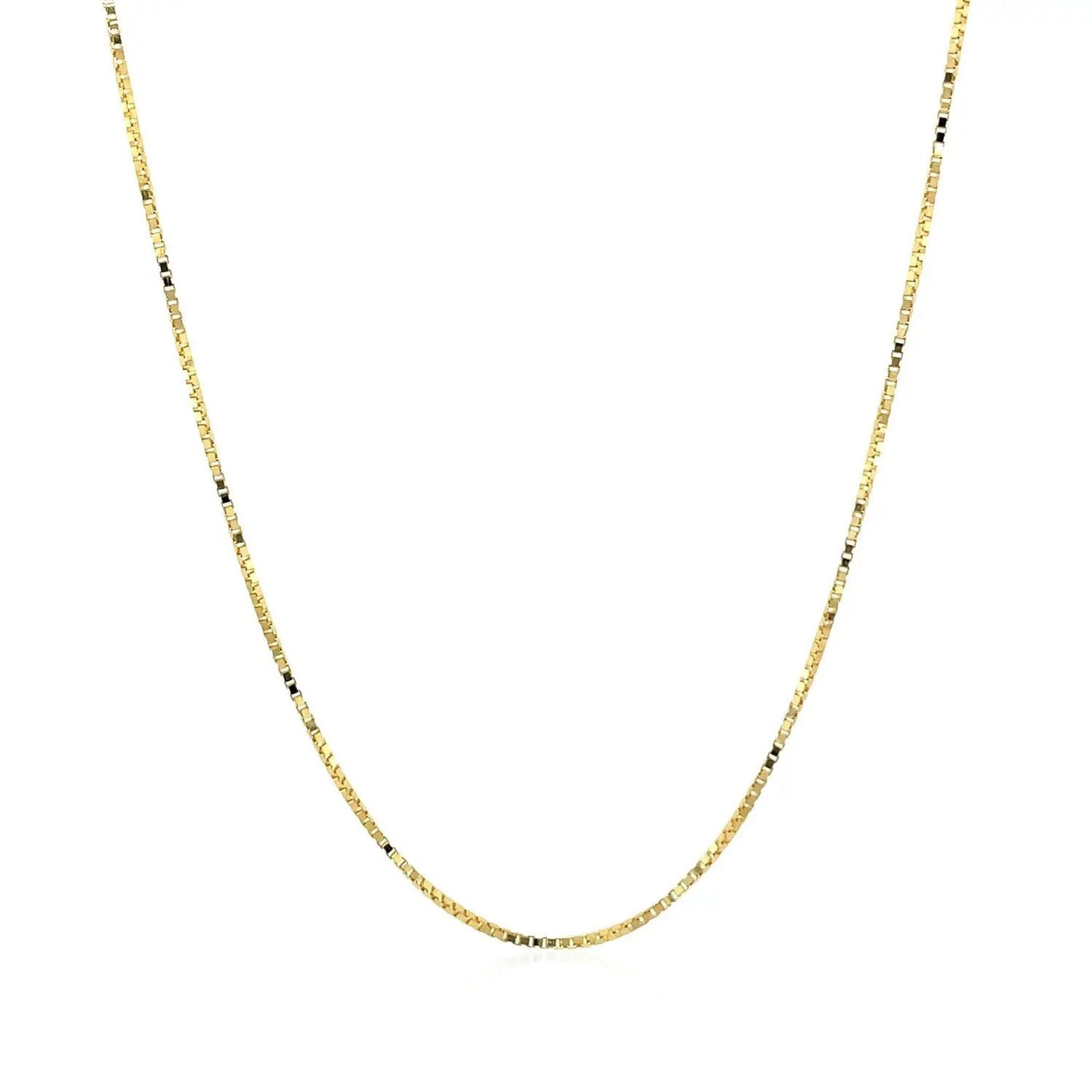 14k yellow gold classic box chain necklace 0.7mm by Bids.com on Tampa Home & Garden Store