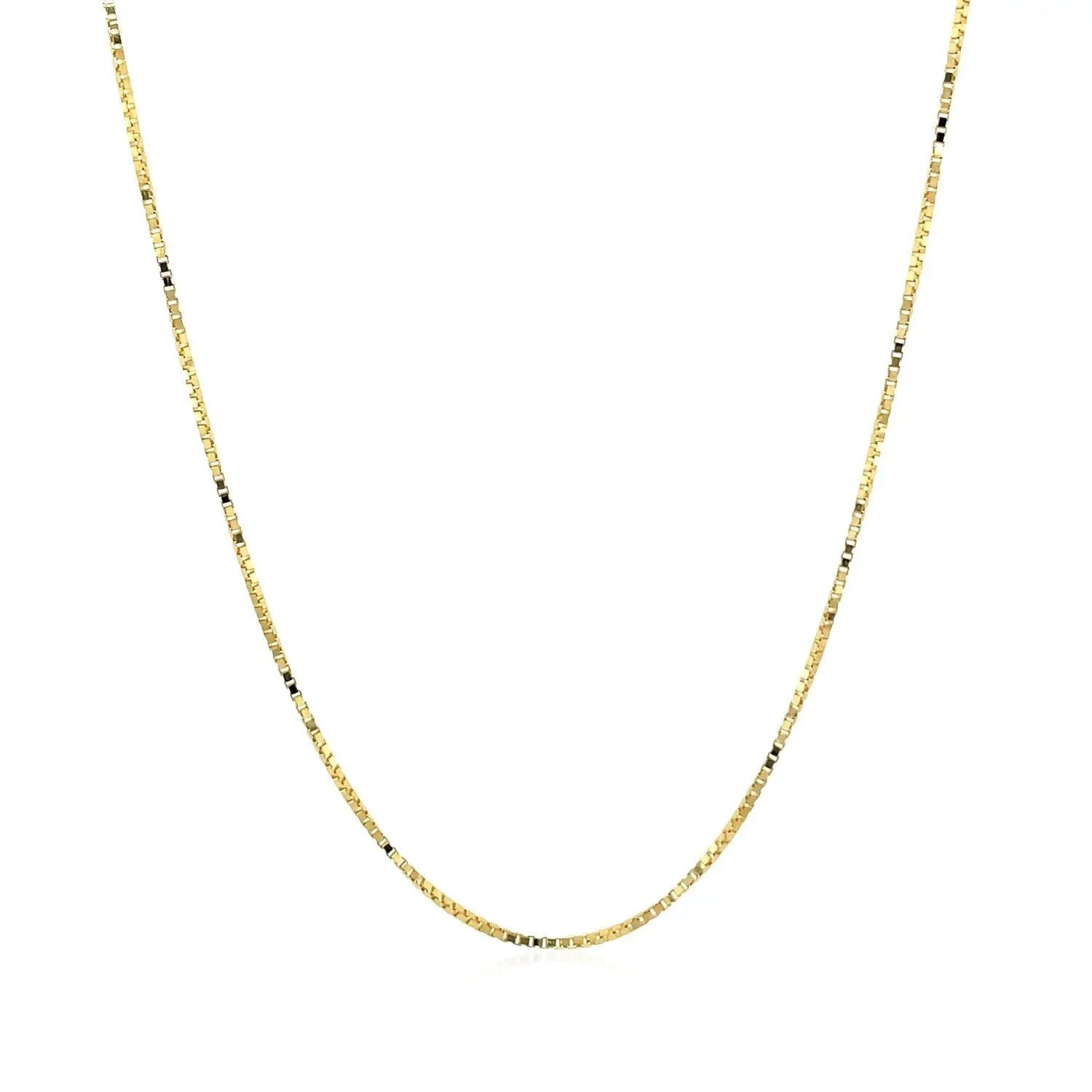 14k yellow gold classic box chain necklace 0.7mm by Bids.com on Tampa Home & Garden Store