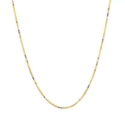 14k yellow gold classic box chain necklace 0.7mm by Bids.com on Tampa Home & Garden Store