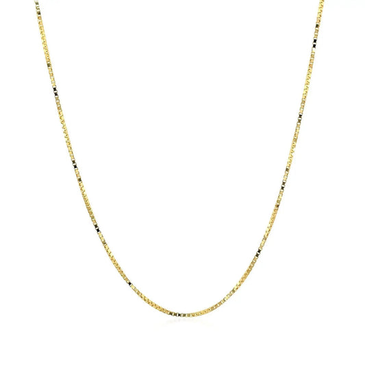14k yellow gold classic box chain necklace 0.7mm by Bids.com on Tampa Home & Garden Store