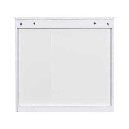 Bathroom vanity with medicine cabinet, white cabinet with 2 soft-close doors and 4 drawers on Tampa Home & Garden Store