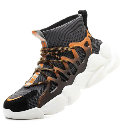 Breathable Flying Woven Safety Shoes for Men