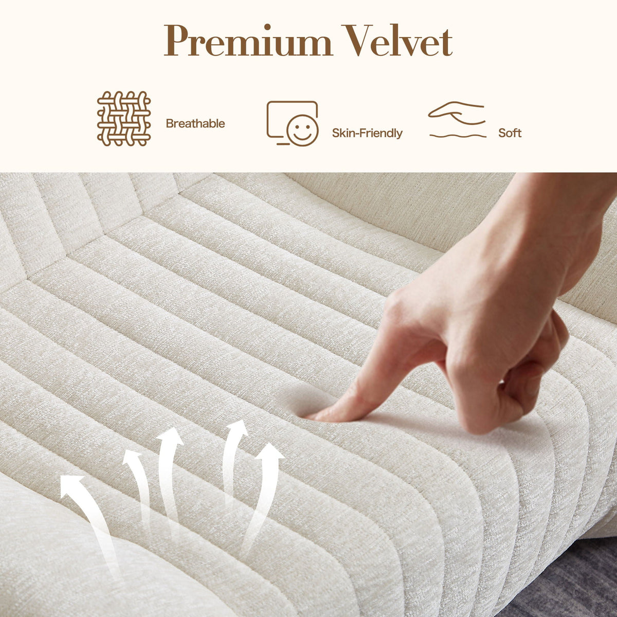 Bean Bag Chair for Adults white chenille fabric memory foam fill HouseOfZazla on Tampa Home & Garden Store