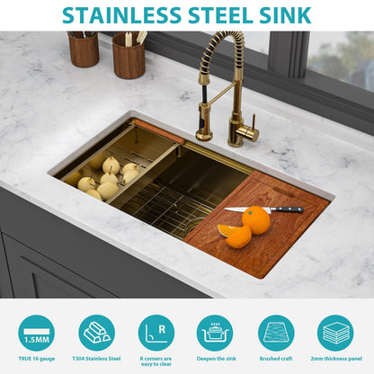 Stainless Steel Undermount Sink and Kitchen Prep