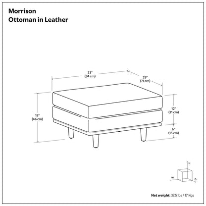 Morrison Handcrafted Ottoman Mid Century Style