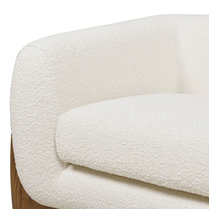 Alpine Sherpa Arm Chair in cream sherpa fabric with wooden arm by Unique Piece Furniture on Tampa Home & Garden Store