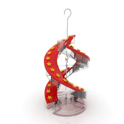 Climbing ladder spiral hummingbird feeder red with yellow flowers and hanging hook on Tampa Home & Garden Store