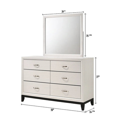 Contemporary 6 Drawer Dresser with Handles