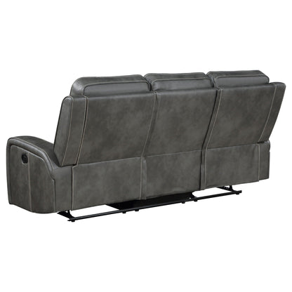Forrest 2-Piece Motion Reclining Sofa Set gray leather by HouseOfZazla on Tampa Home & Garden Store