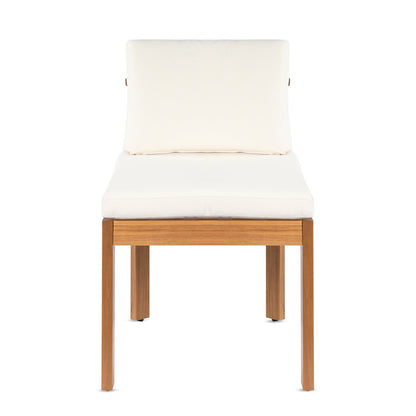 Acacia Wood Outdoor Dining Chairs Set of Two Teak