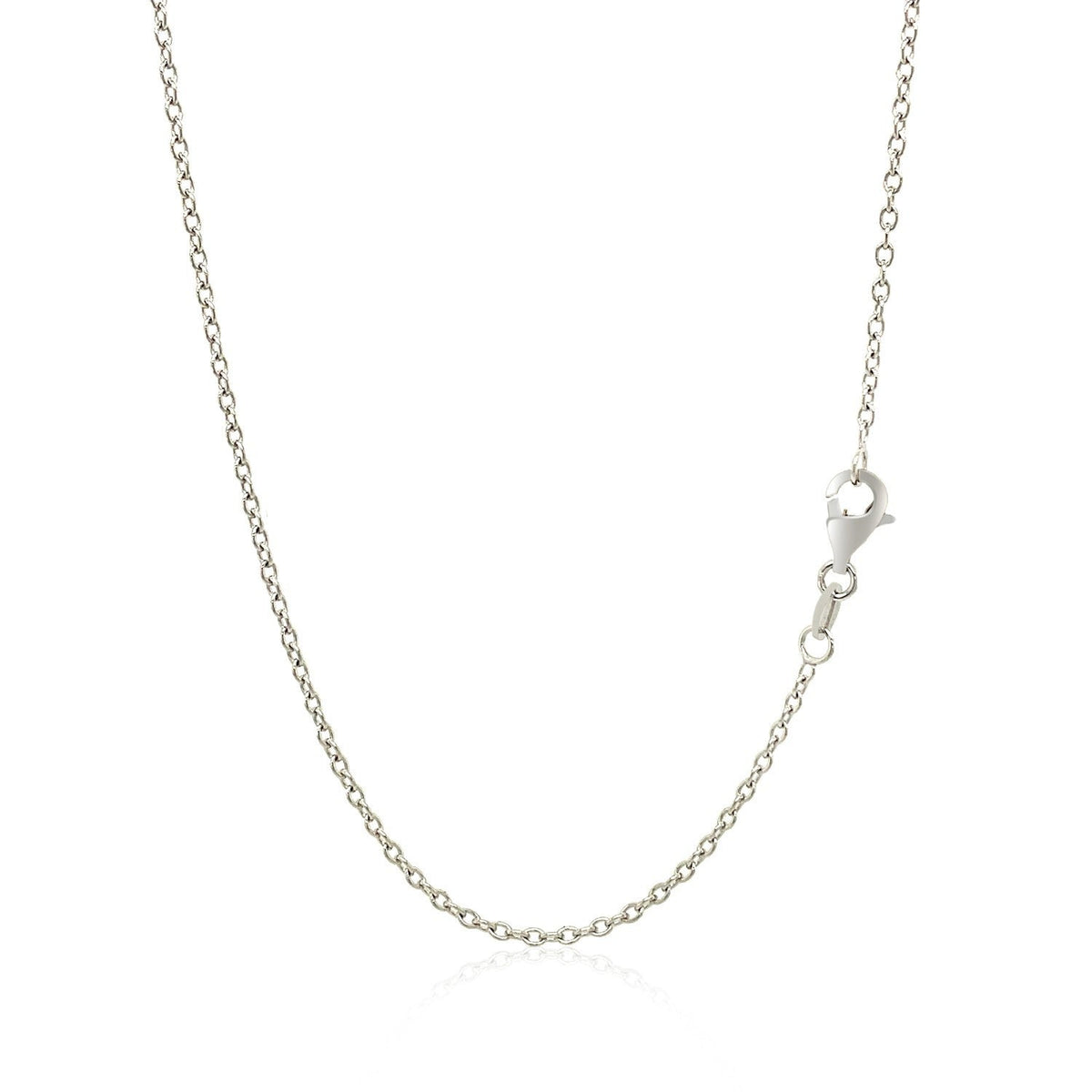 18k white gold round cable chain necklace 1.5mm by Bids.com on Tampa Home & Garden Store