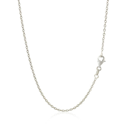 18k white gold round cable chain necklace 1.5mm by Bids.com on Tampa Home & Garden Store