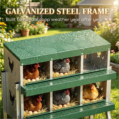 Functional and Outdoor Metal Chicken Nesting Box
