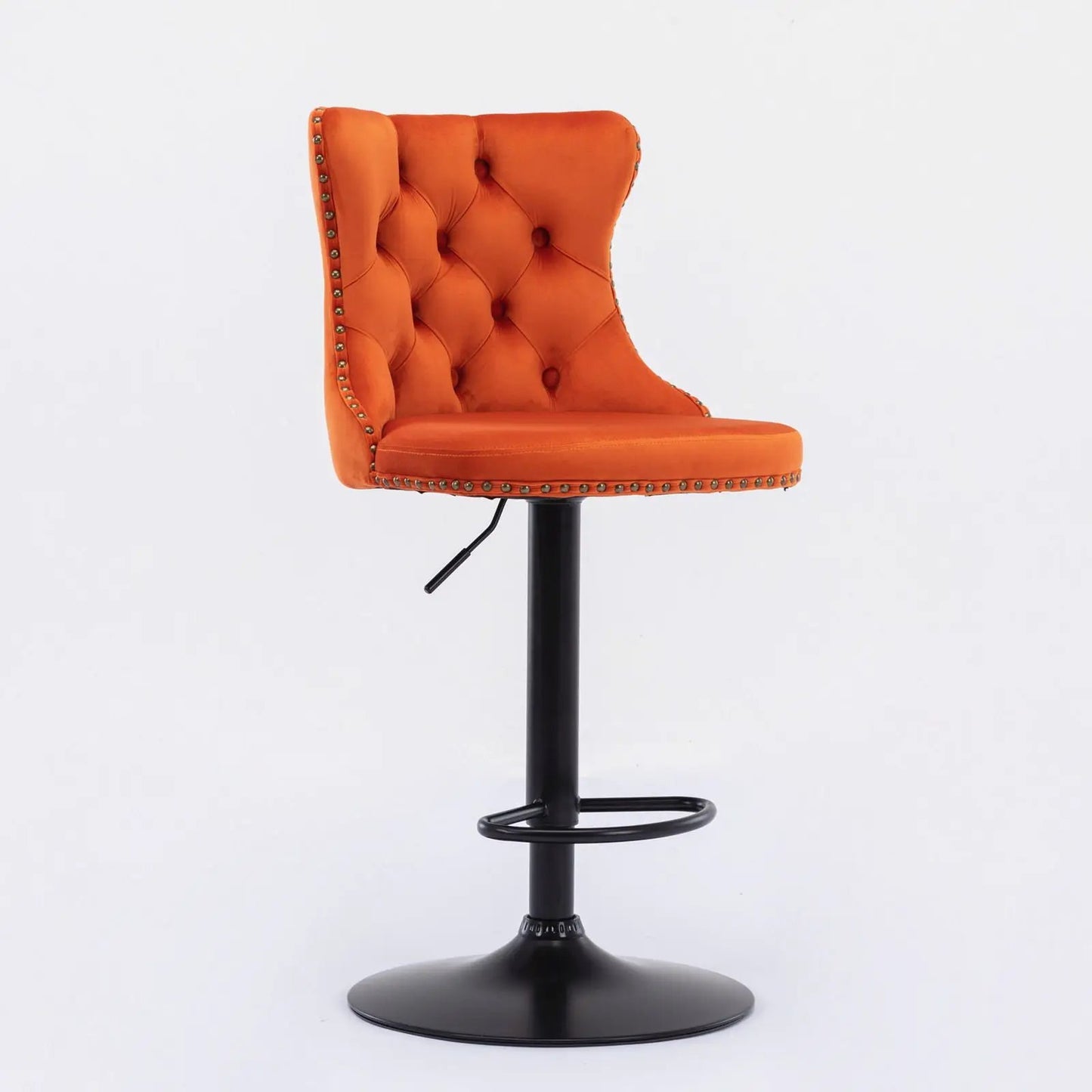 Swivel Bar Stools Adjustable Height Tufted Back