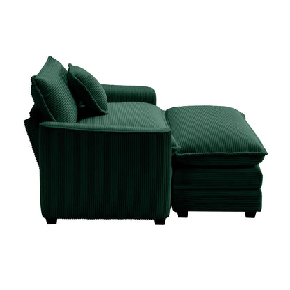 Classic Modern Comfortable Chair With Footstool
