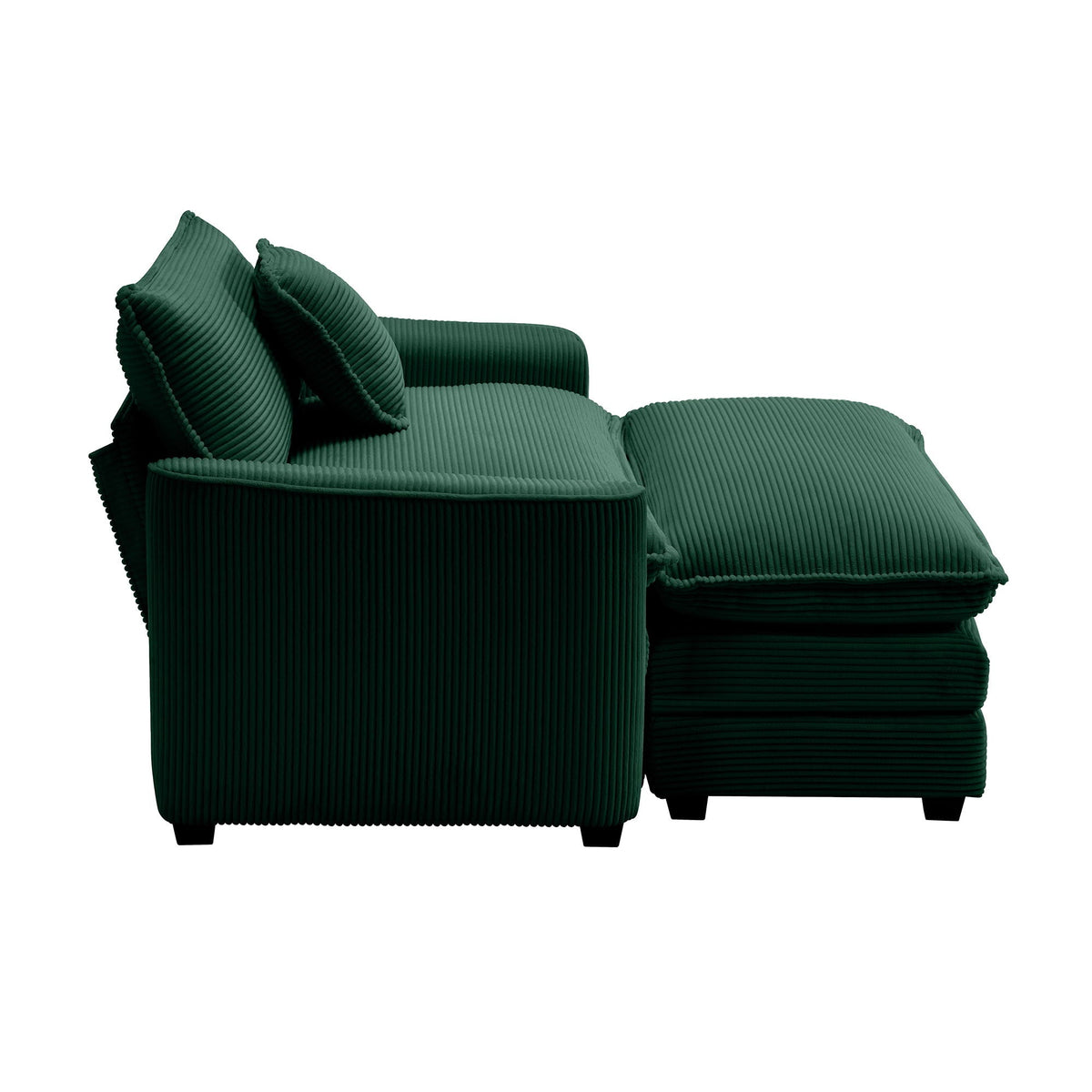 Classic Modern Deep Seat Chair and Footstool Set