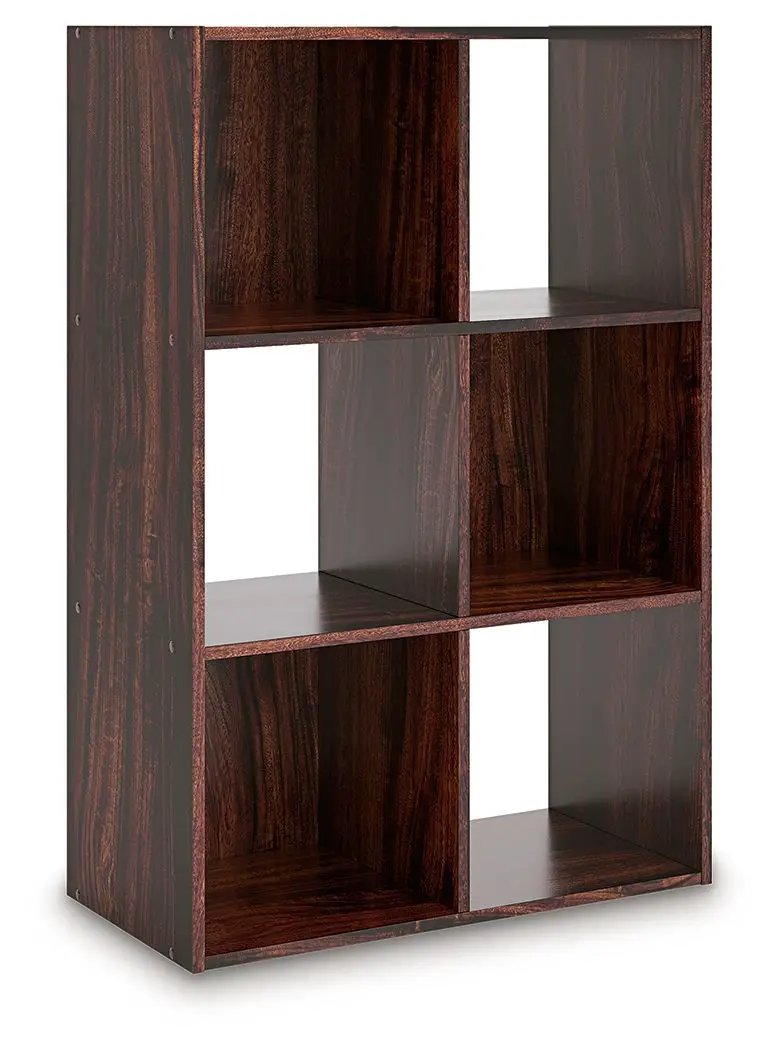 Glosmount Cube Organizer by Unique Piece Furniture in dark wood finish with six cube compartments on Tampa Home & Garden Store