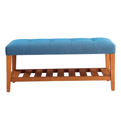 Charla Upholstered Bench with Tufted Fabric Seat