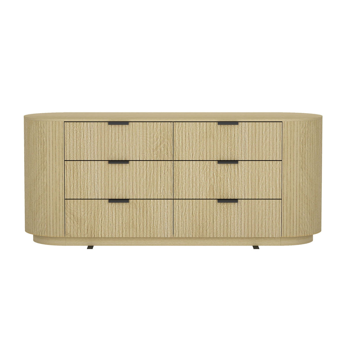 Oak 6-drawer dresser in light solid wood with black bar pulls by HouseOfZazla on Tampa Home & Garden Store