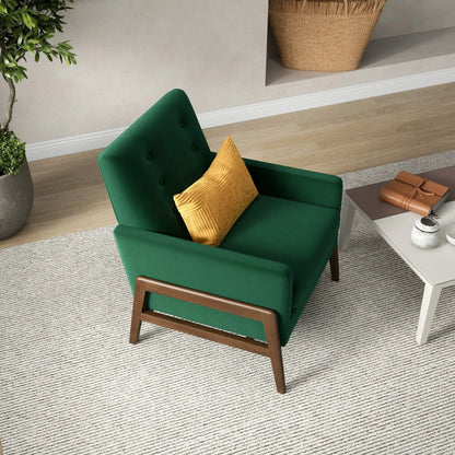 Cole Solid Wood Lounge Chair Mid Century Modern