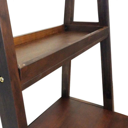 Ladder Desk and Shelf In Natural Wood Finish