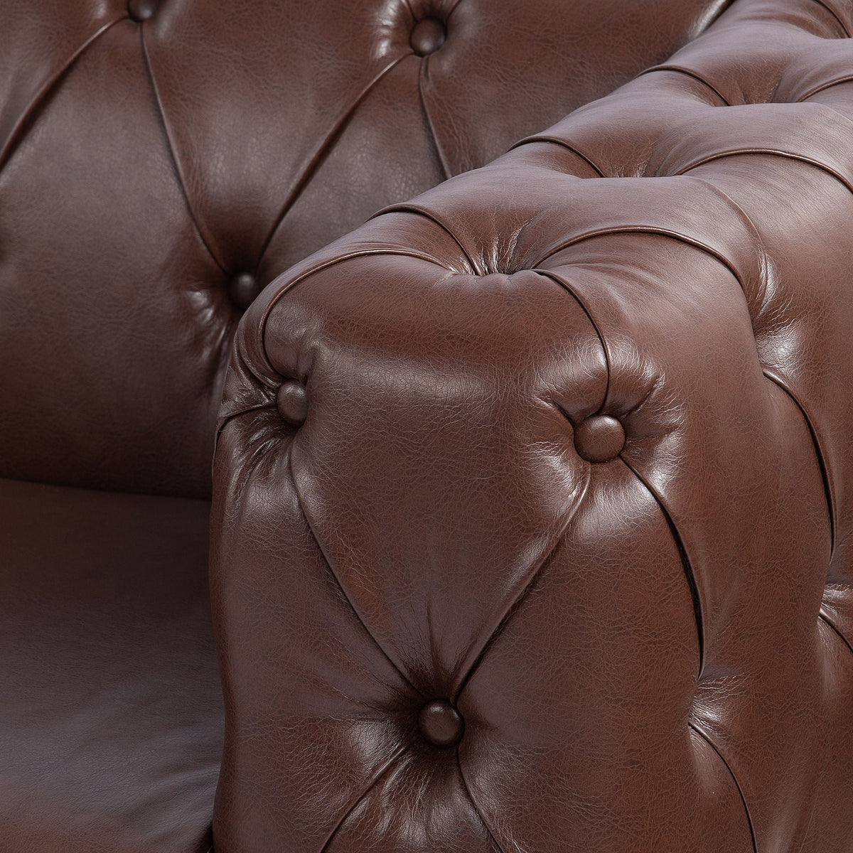 Modern 3 Seater Sofa with Square Arm and Cushion