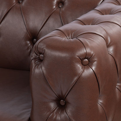 Modern 3 Seater Sofa with Square Arm and Cushion