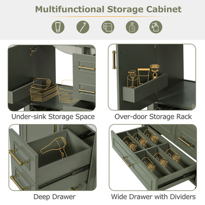 Traditional Bathroom Vanity With Soft Close Doors