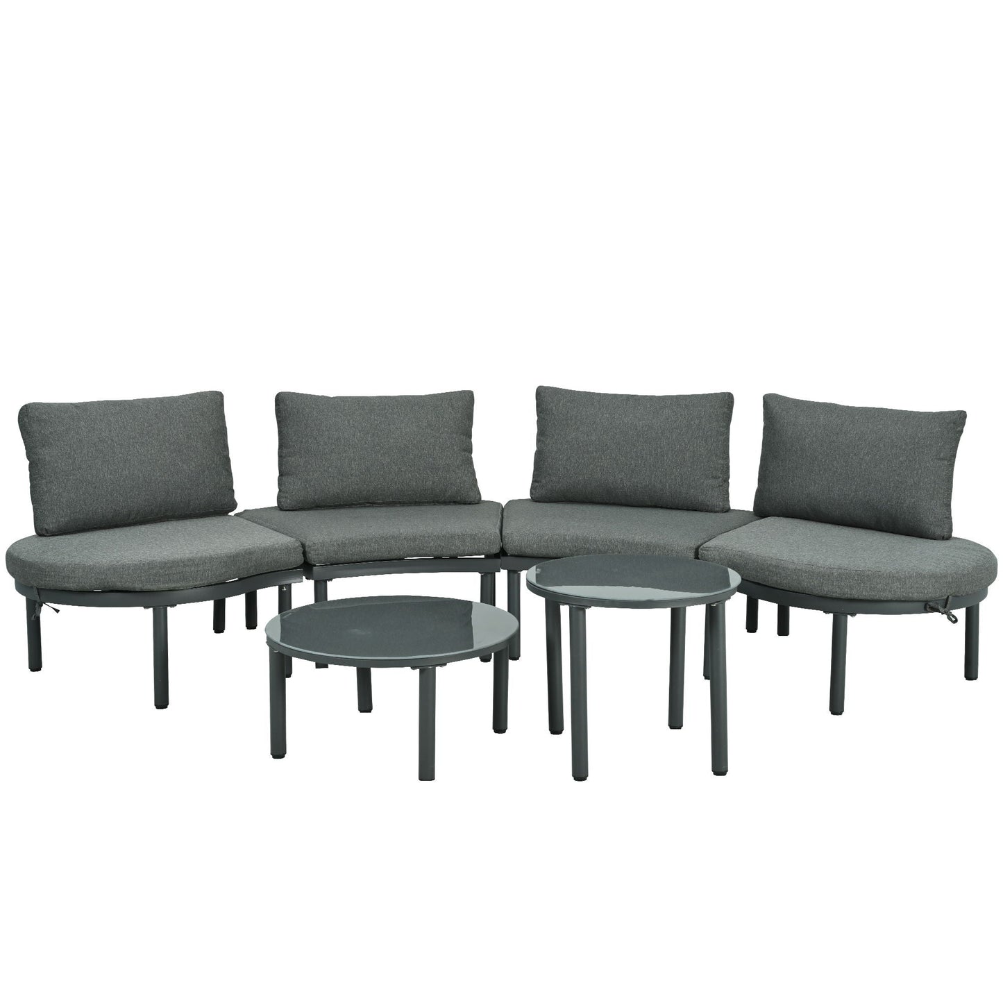 Outdoor Patio 6 Piece Sofa Set And Cushions