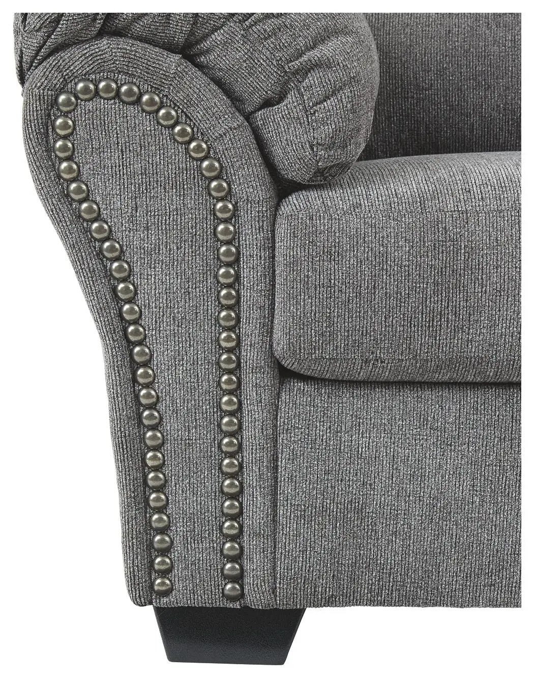 Allmaxx Loveseat Pewter Gray with Divided Back
