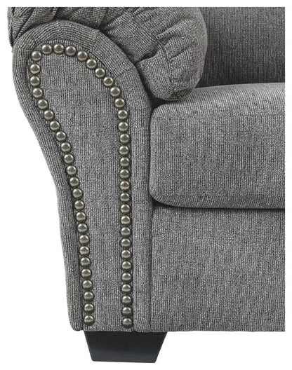 Allmaxx Loveseat Pewter Gray with Divided Back