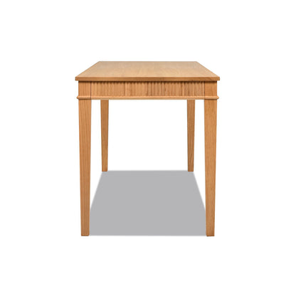 Dumont Farmhouse 1-Drawer Writing Desk, natural blonde wood, fluted front HouseOfZazla on Tampa Home & Garden Store
