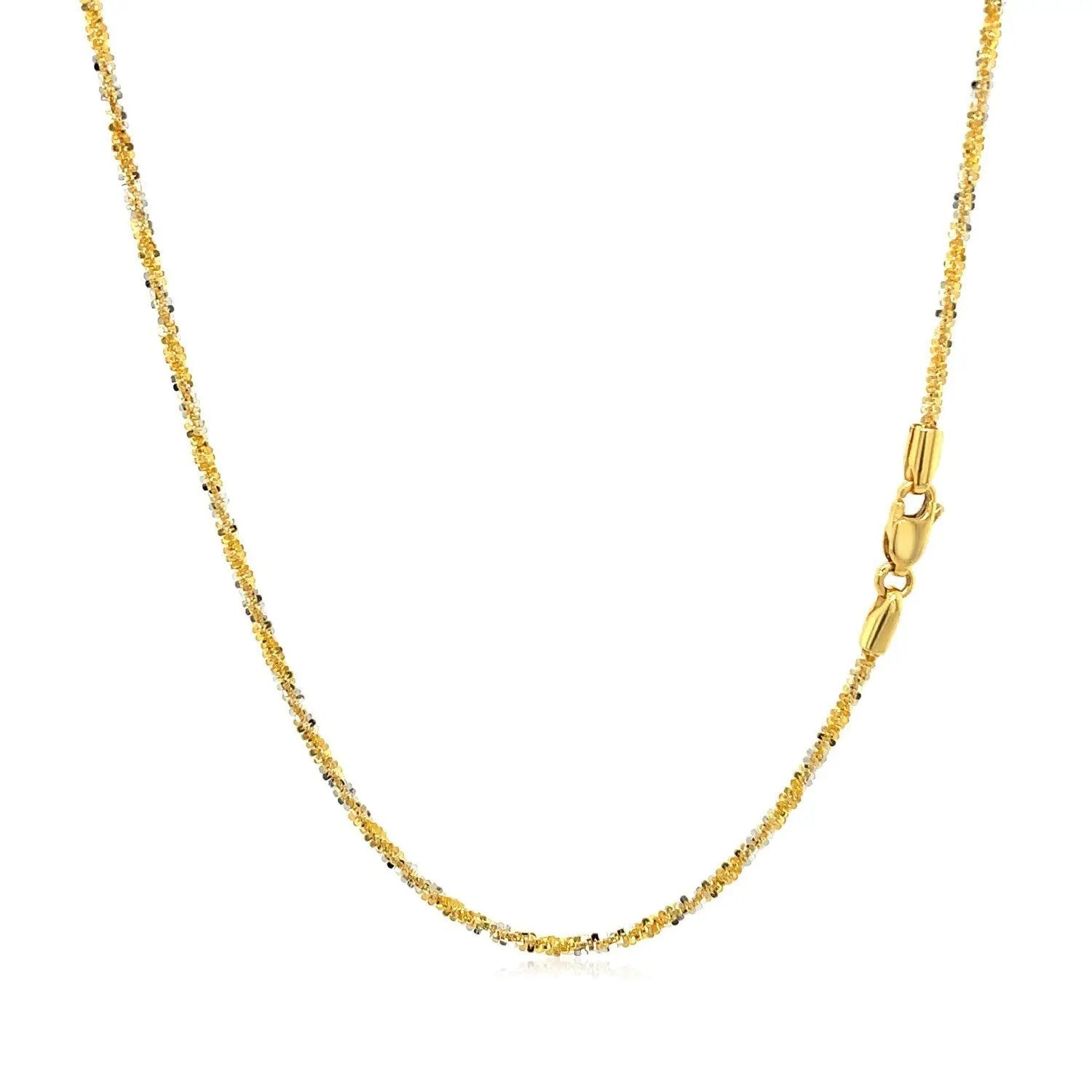 Two-Tone 14k white and yellow gold sparkle chain necklace 1.5mm by Bids.com on Tampa Home & Garden Store