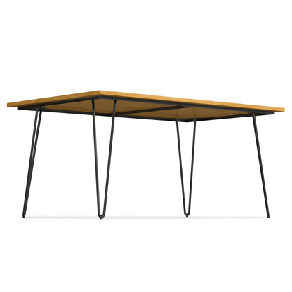 Hunter square tabletop dining table with oak top and black metal legs by Unique Piece Furniture on Tampa Home & Garden Store