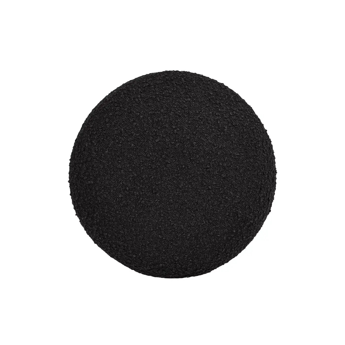 Fuji mushroom footstool ottoman in black boucle fabric on Tampa Home & Garden Store
