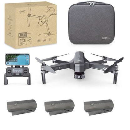 F11s PRO drone with remote, grey carry case, and three batteries from SJRC on Tampa Home & Garden Store