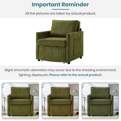 Convertible Sleeper Sofa and Storage Pockets