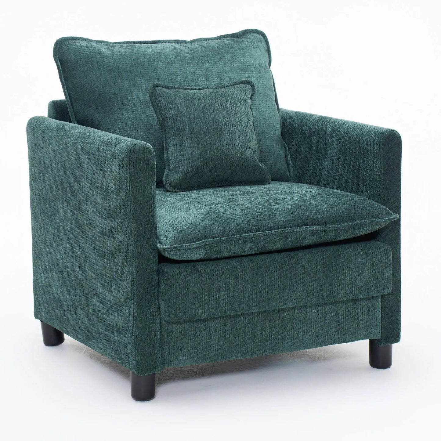 Modern Reading Armchair with Cozy Cushioned Back